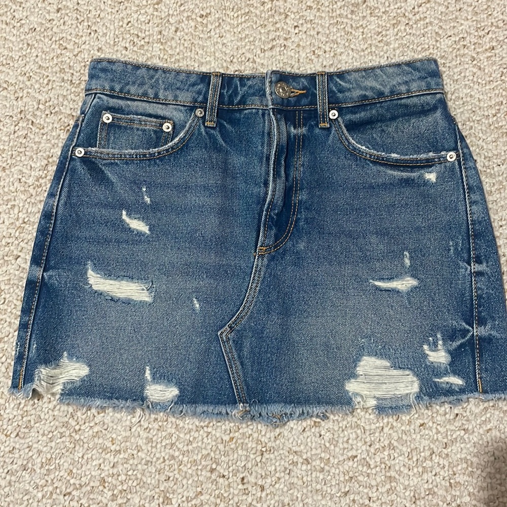 Zara denim mini skirt